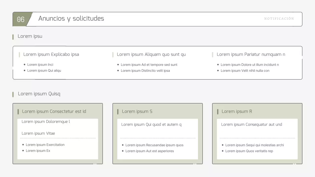 Informe semanal sencillo y ampliable en tonos caqui pastel