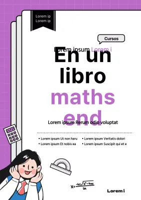 Púrpura, bonita ilustración de la portada de un libro de preguntas especiales