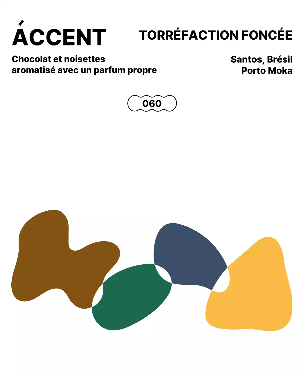 Design simple avec des formes multicolores en guise d'accents