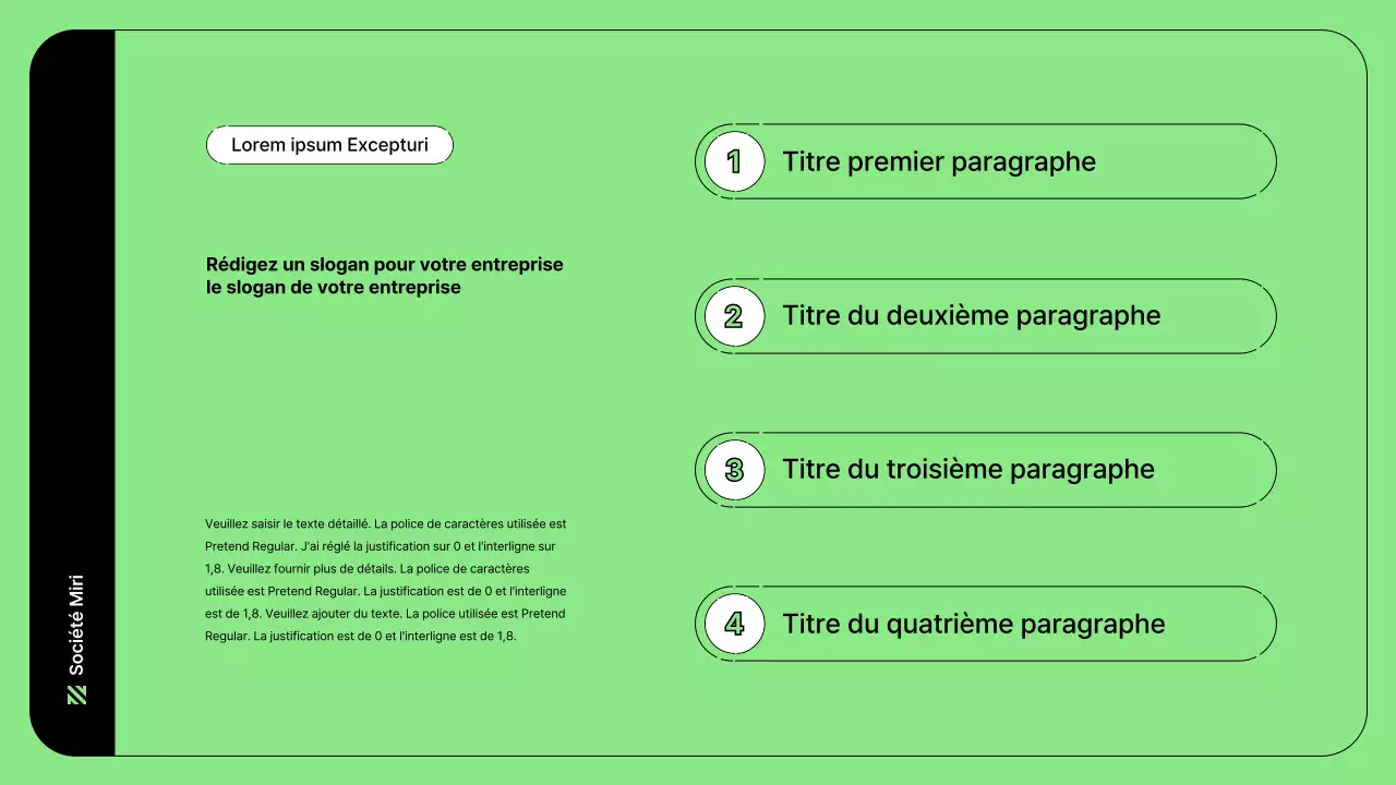 Illustration d'entreprise avec des lignes simples en vert