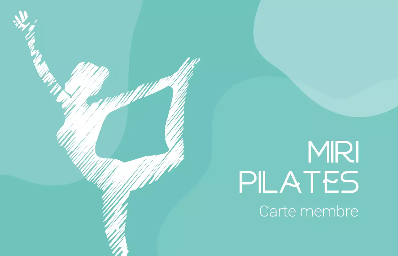 Une carte de membre de club de gym simple et apaisante, de couleur menthe.