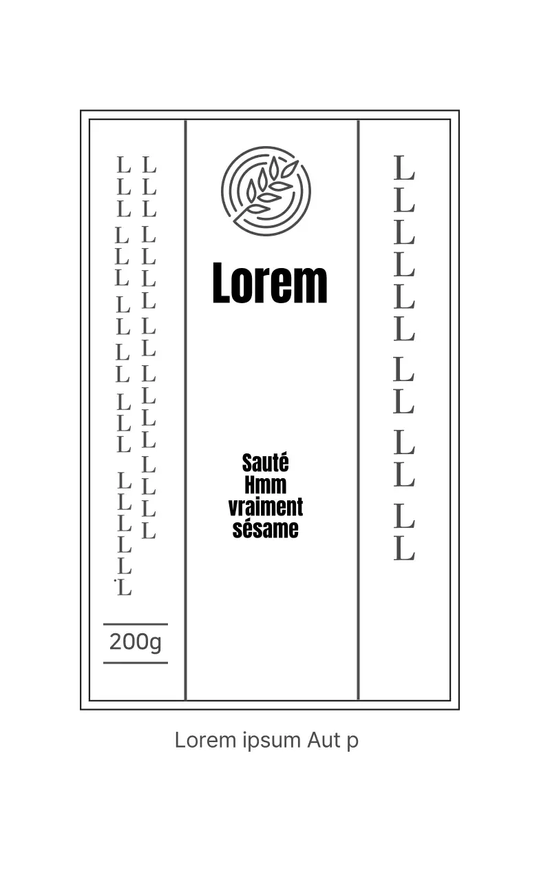 Logo blanc propre étiquettes alimentaires traditionnelles