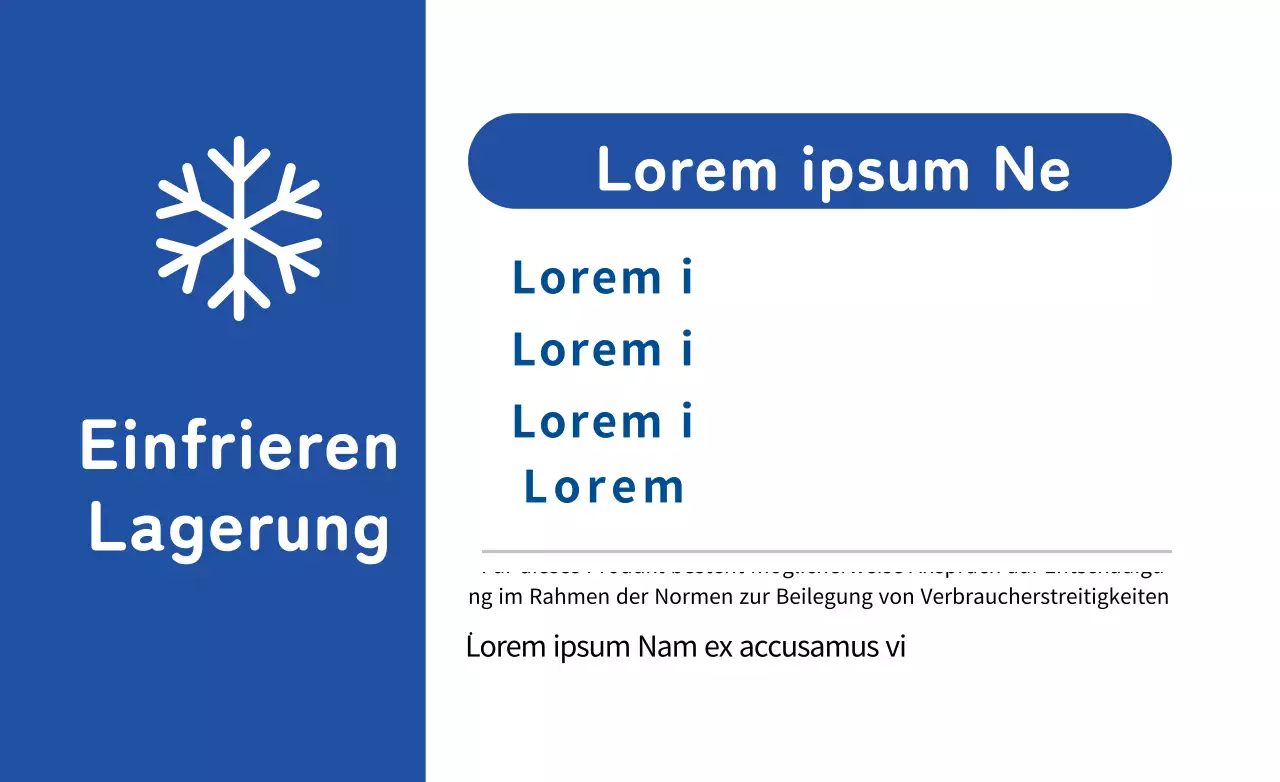 Weiß-blaue, durchsichtige Gefrierschrank-Informationsanzeige für Lebensmittel