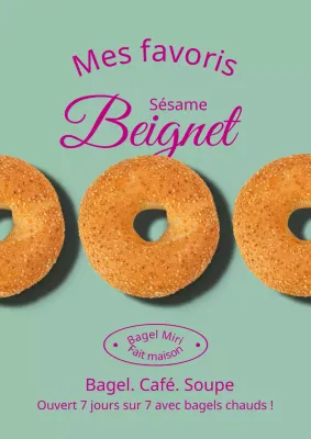 Affiche de café couleur menthe