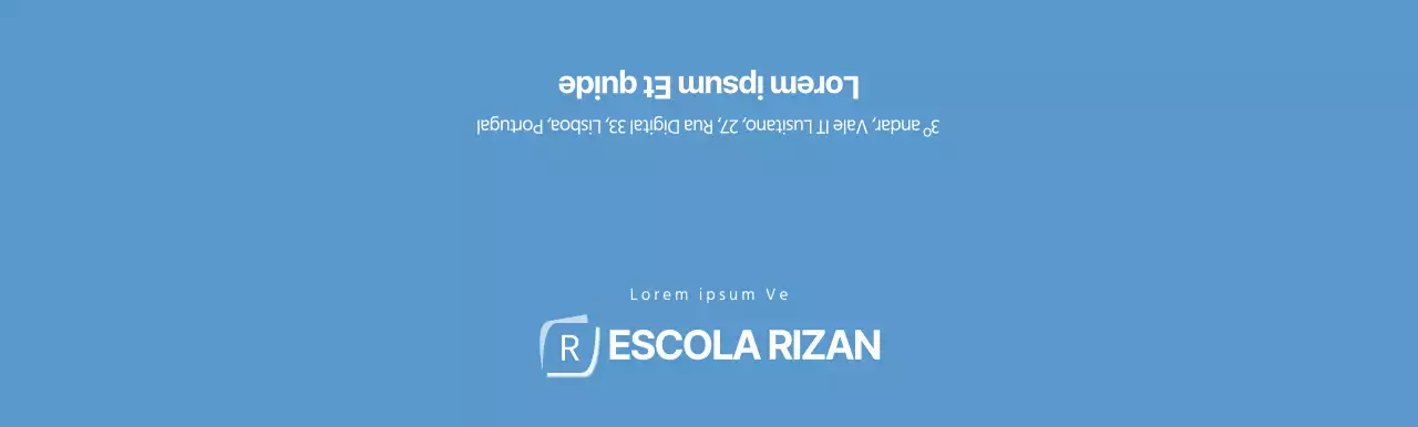 Lizian School azul claro simples para promover a escola.