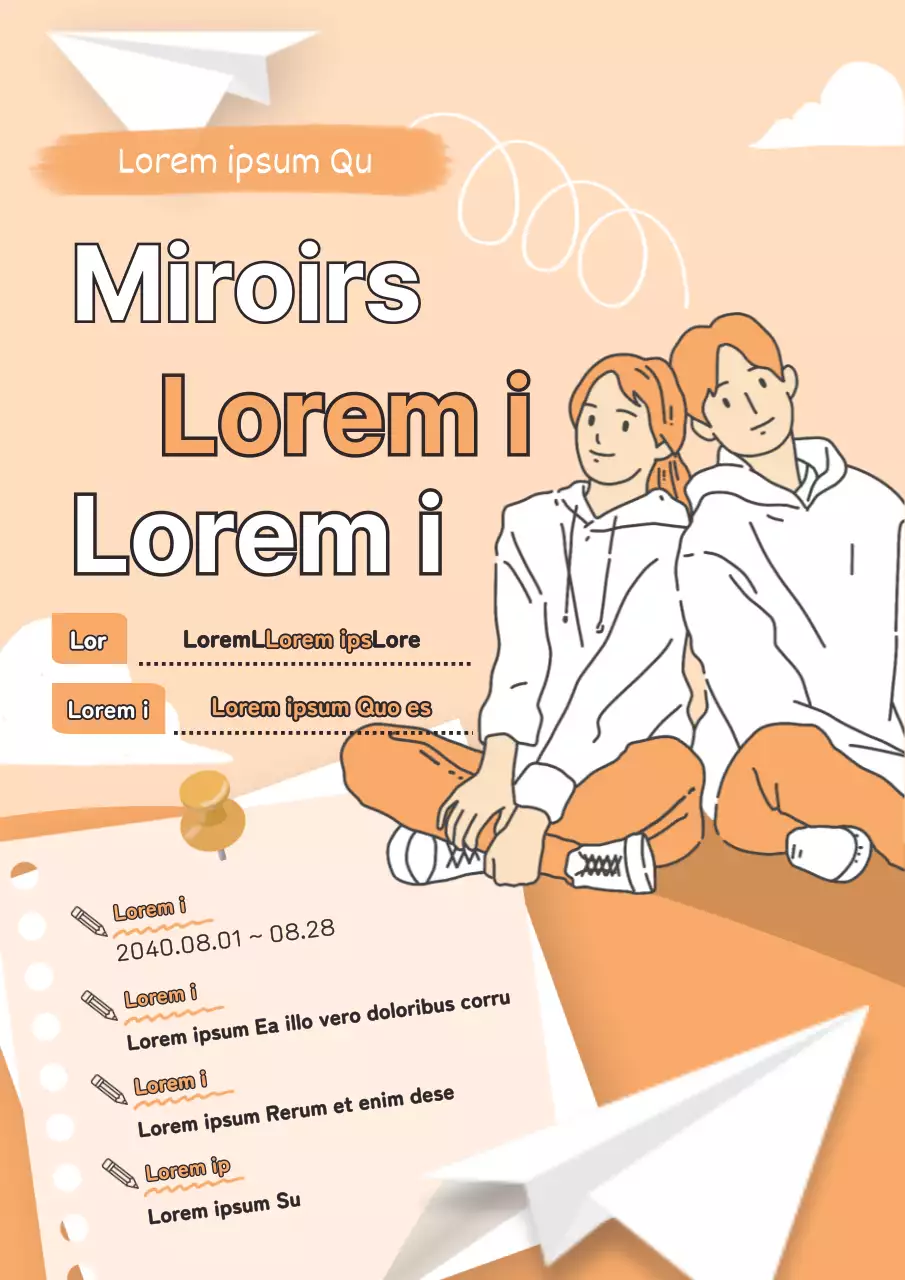 Un guide des programmes clair avec des illustrations en orange