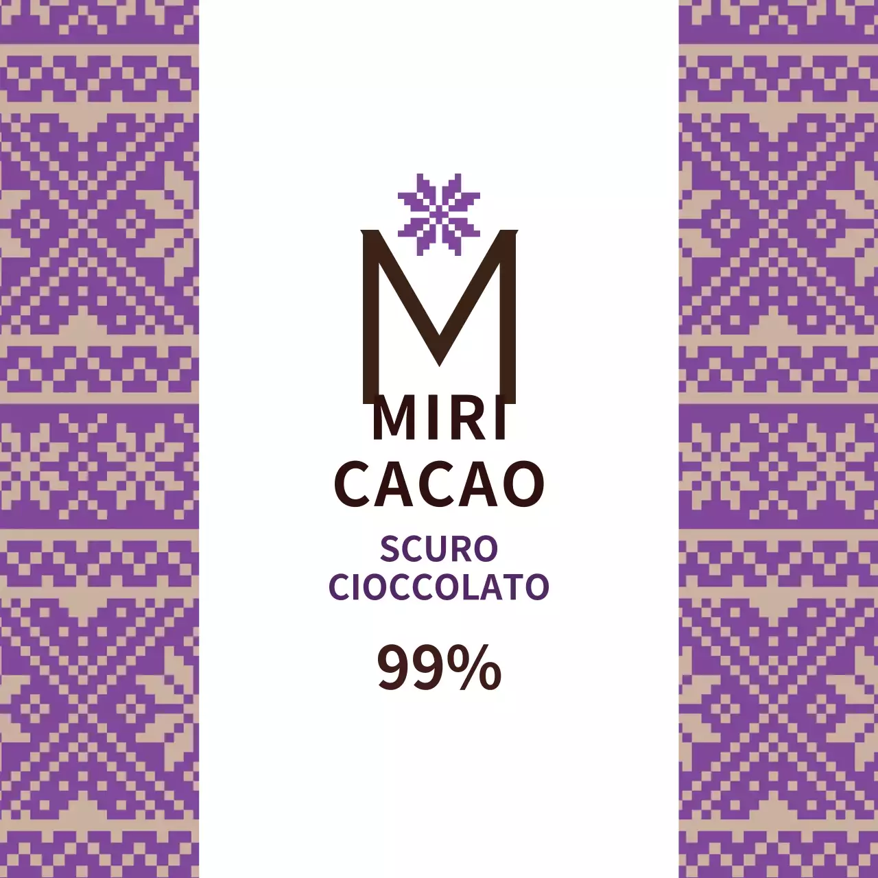 Etichetta per diffusore con motivo a fiocco di neve viola