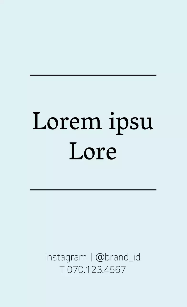 Einfache Markenetiketten in Hellblau