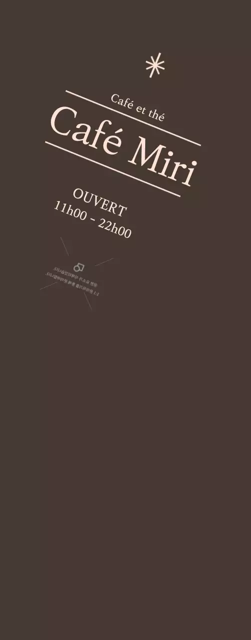 Promouvoir l'ouverture d'un café sur fond brun Moyen