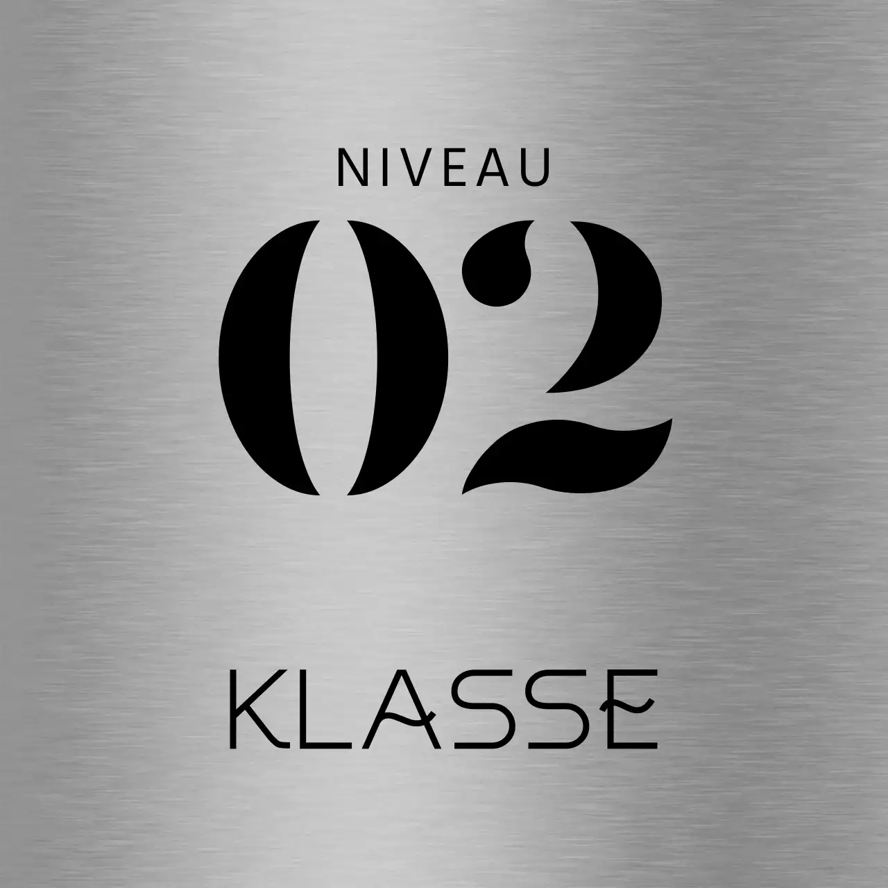 Einfache Platzhalterbeschilderung mit schwarzem Schulklassentext