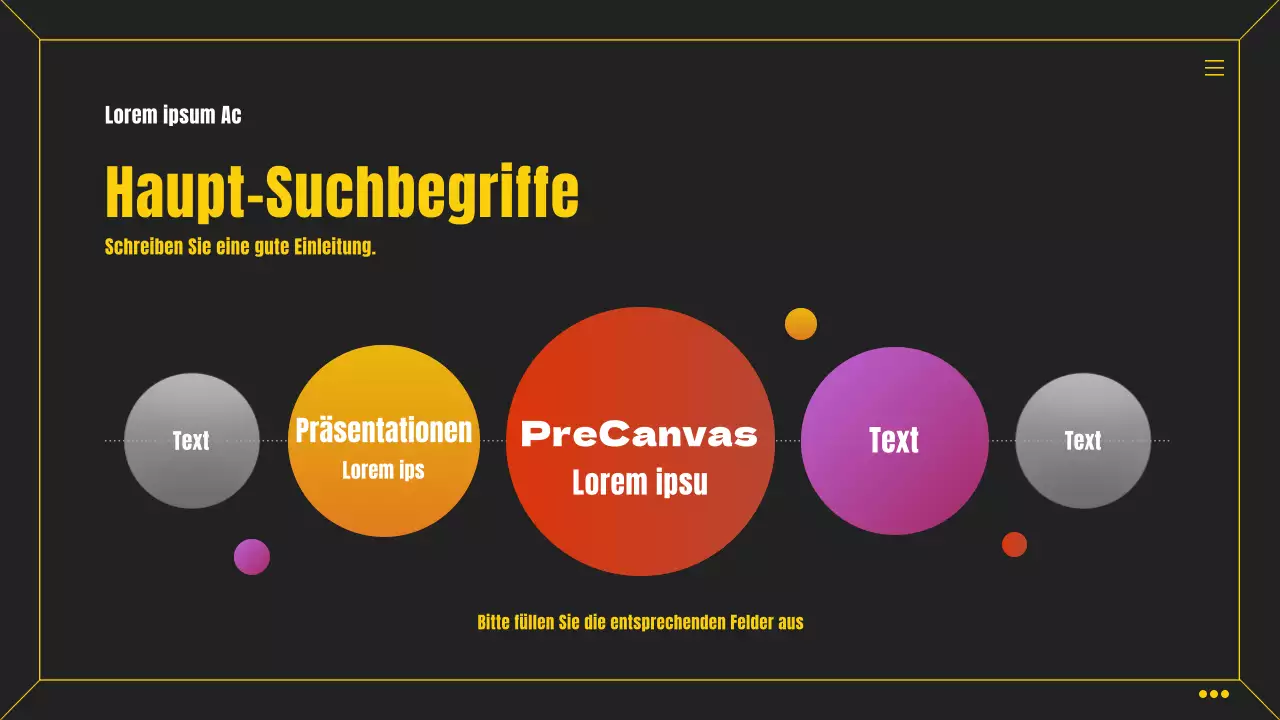 Einfache schwarze und gelbe infografische Business-Scorecard