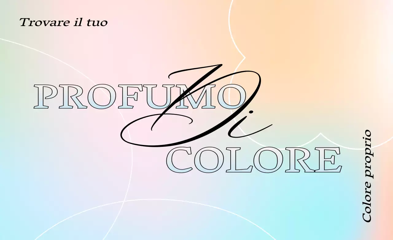 Il merchandising della mostra presenta gradienti colorati e un'atmosfera da sogno