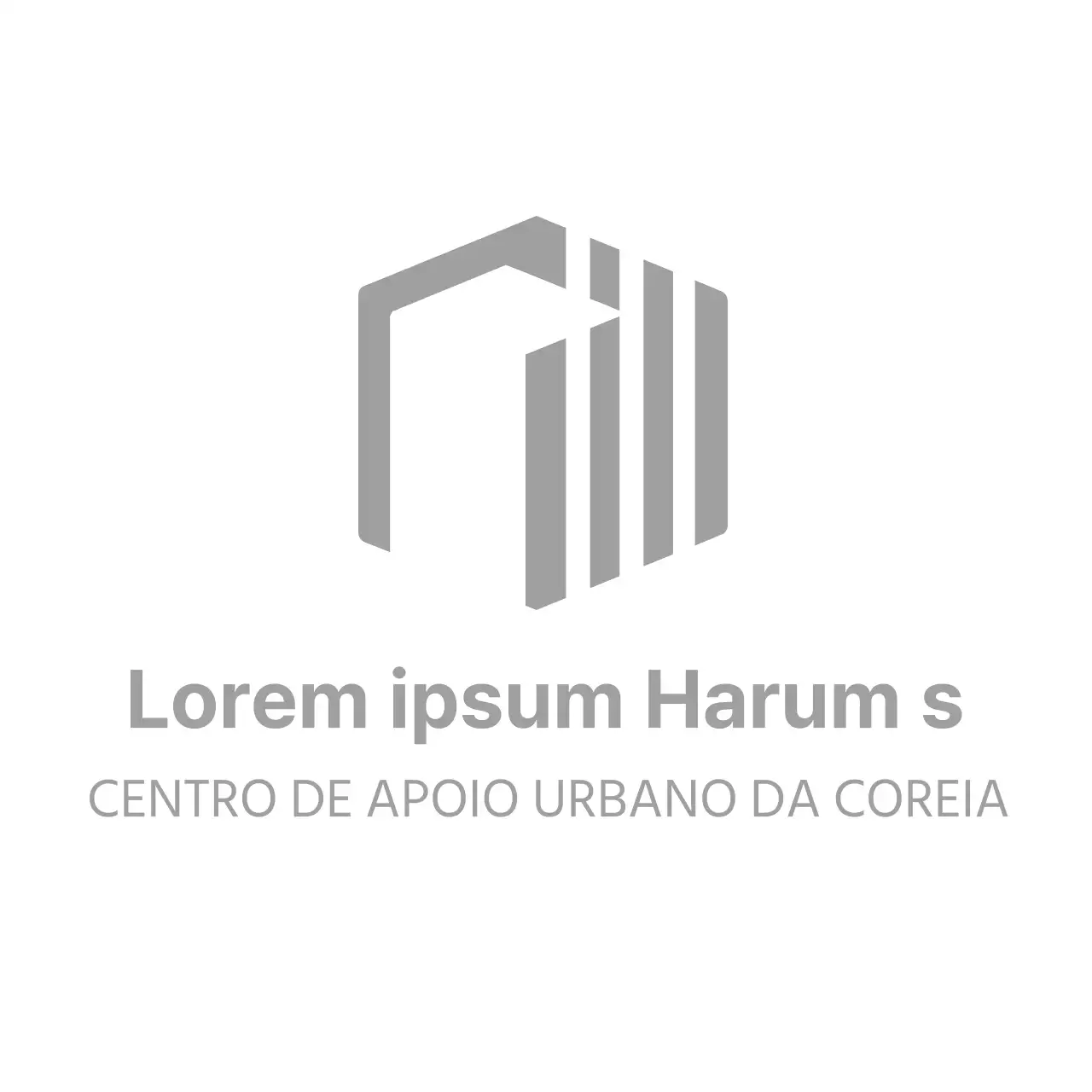 Centro da Associação de Desenvolvimento Urbano com um logótipo quadrado e estático