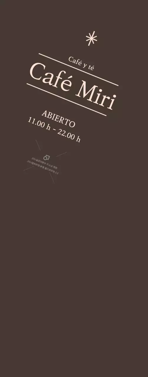 Promover la apertura de una cafetería sobre fondo marrón Mediana