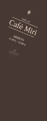 Promover la apertura de una cafetería sobre fondo marrón Mediana