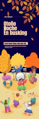 Promocione su evento musical con un telón de fondo otoñal