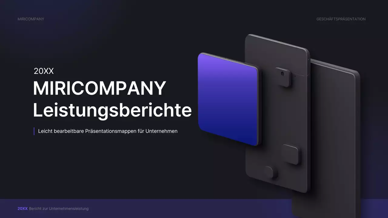 Lila, dreidimensionale UI-Konzept Business-Präsentation Kit