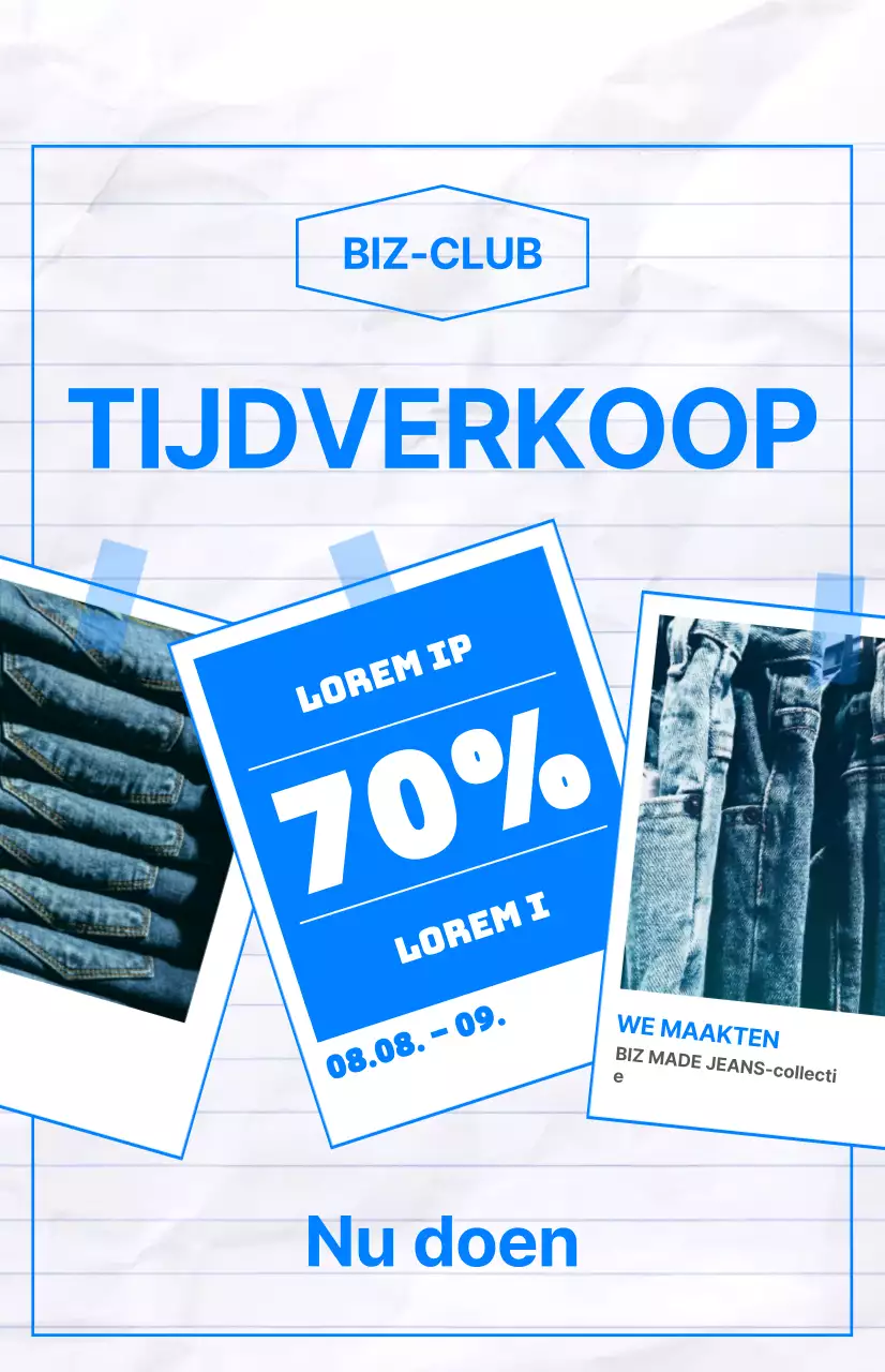 Time Sale promotievlag met een koel zomergevoel