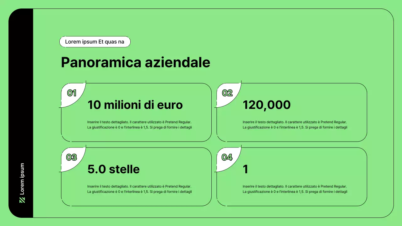 Illustrazione aziendale con linee semplici in verde