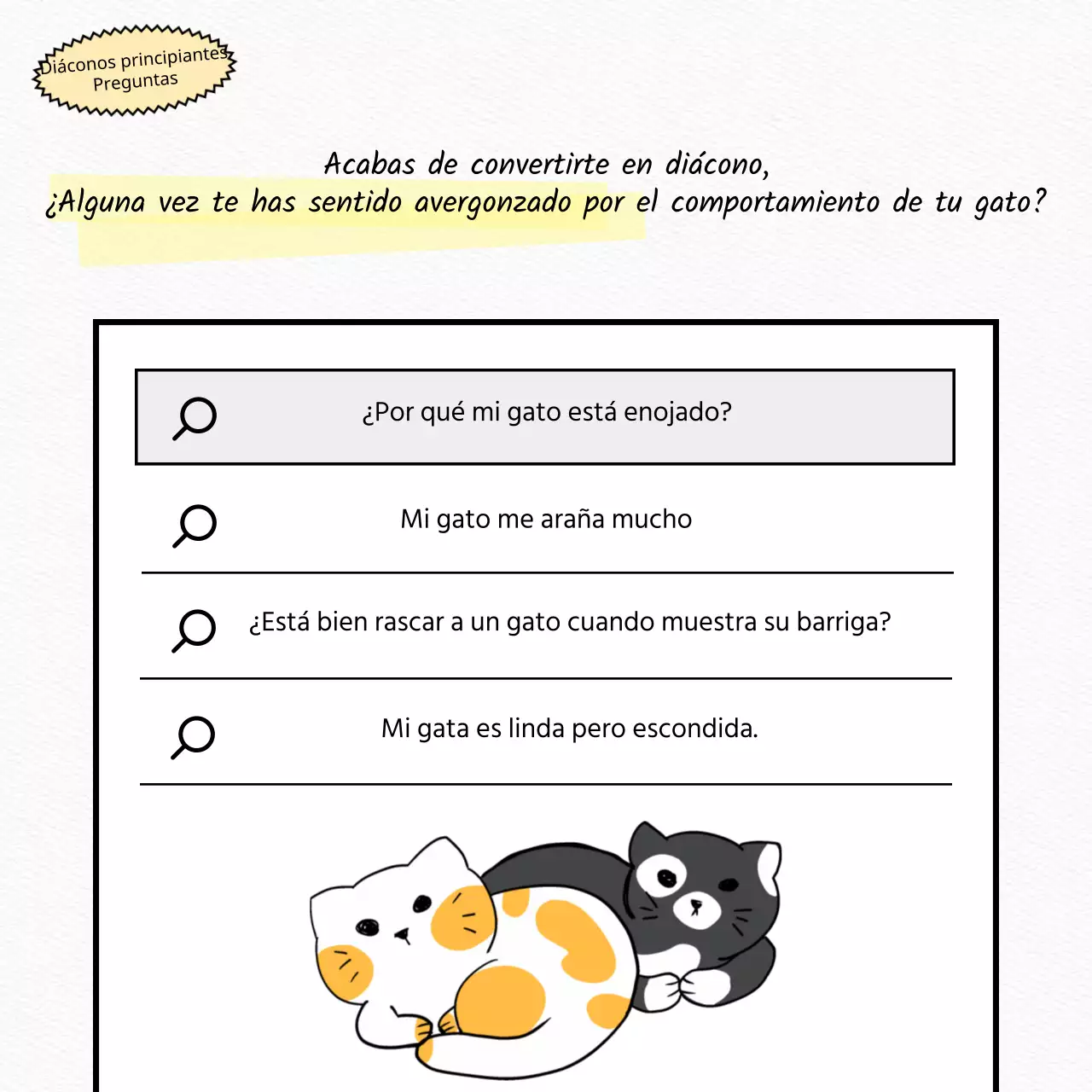 Probar un gato blanco, plano y mono