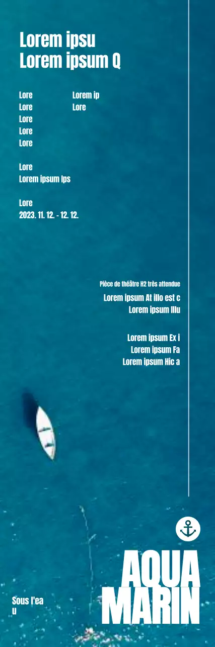 Promouvoir un concept de concert cool avec l'océan en toile de fond