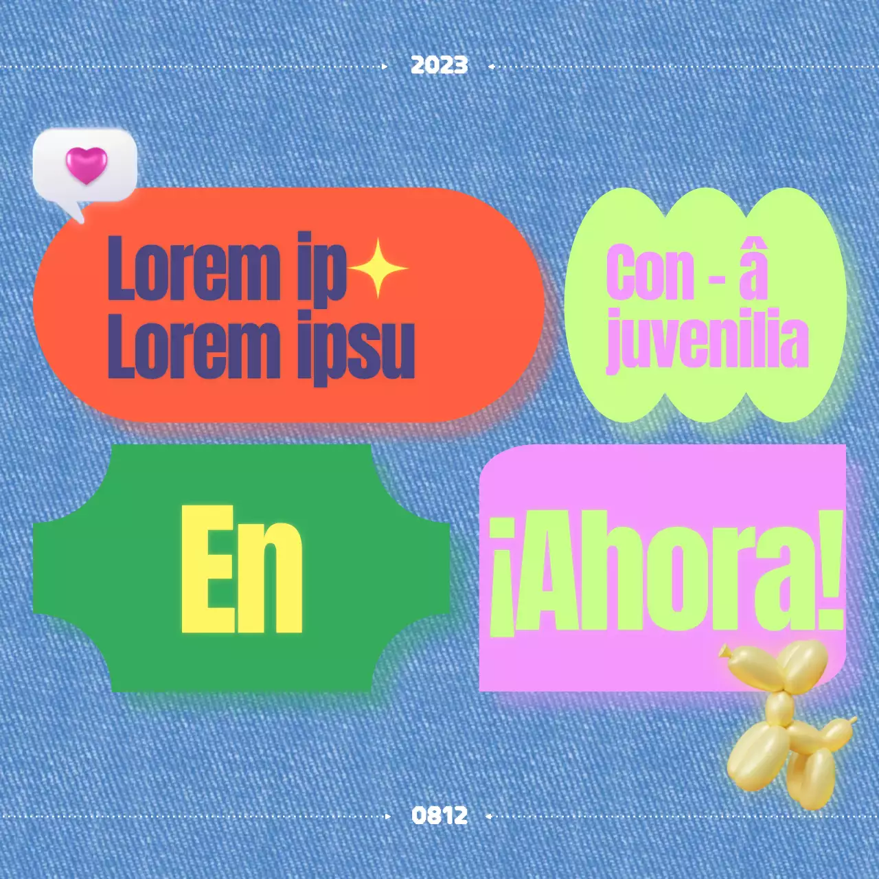 Promocione su festival con un concepto colorido y divertido