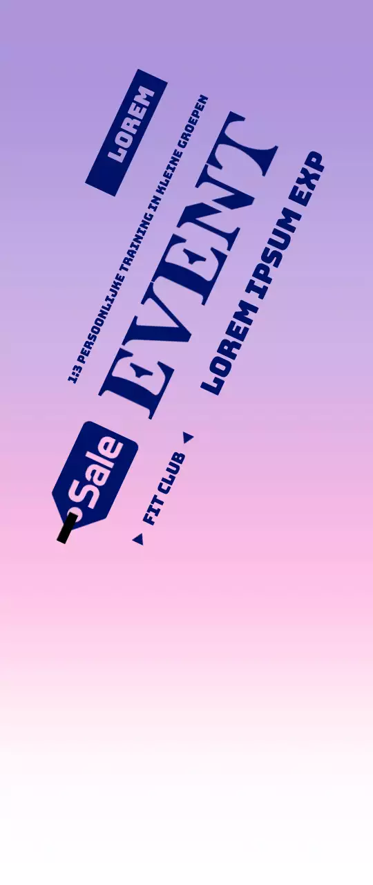 Promoot sportschool groepsevenementen met een achtergrond met kleurverloop