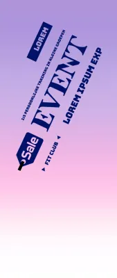 Promoot sportschool groepsevenementen met een achtergrond met kleurverloop