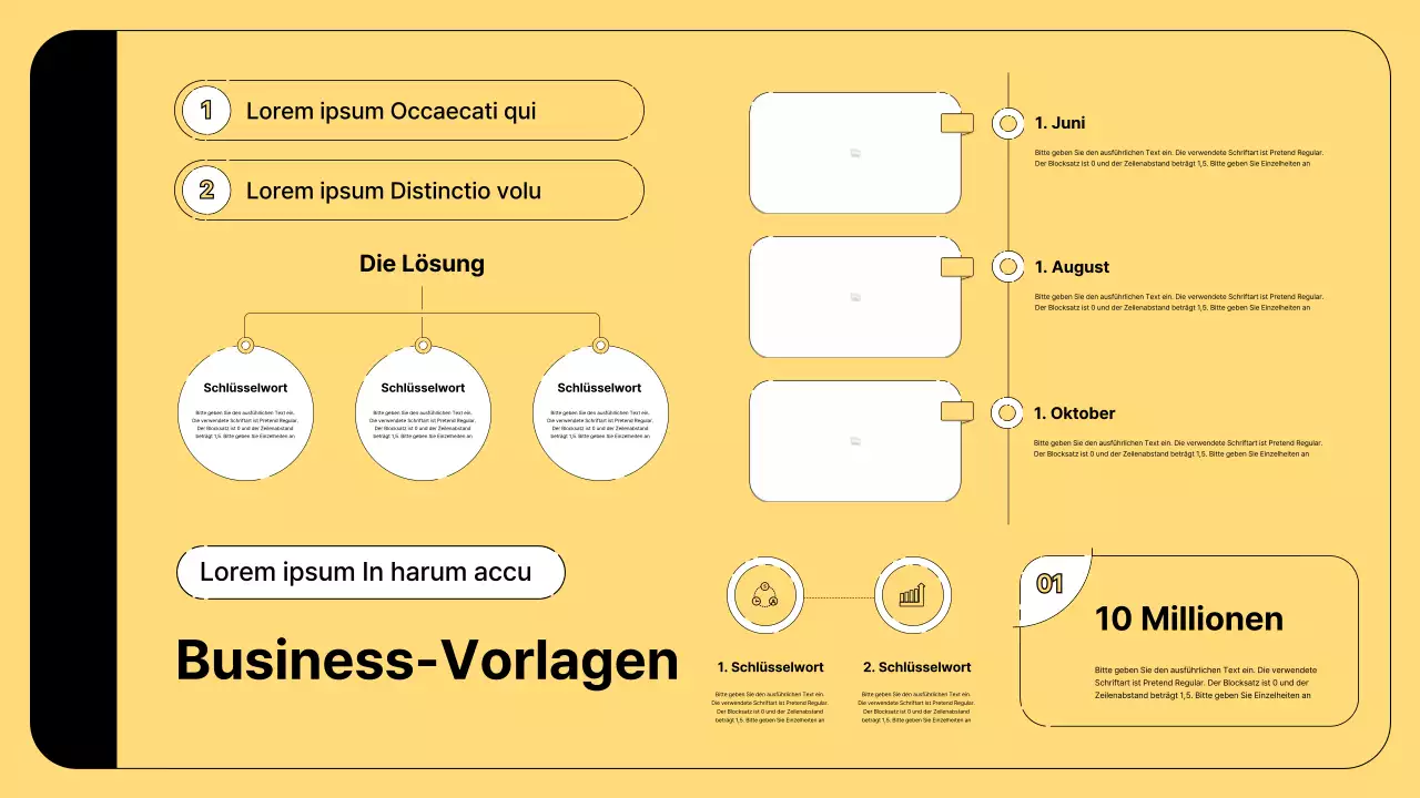 Business-Illustration mit einfachen Linien und gelber Farbe