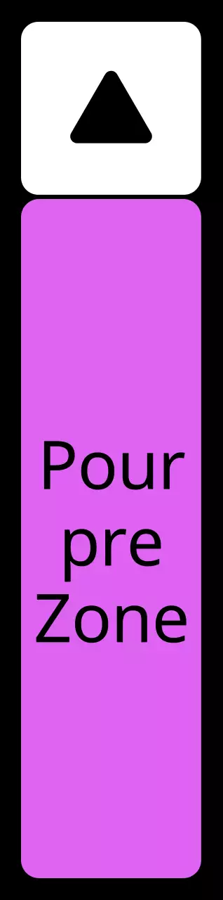 Un guide de zone simple avec un texte de localisation vert bleu violet et une géométrie triangulaire carrée.