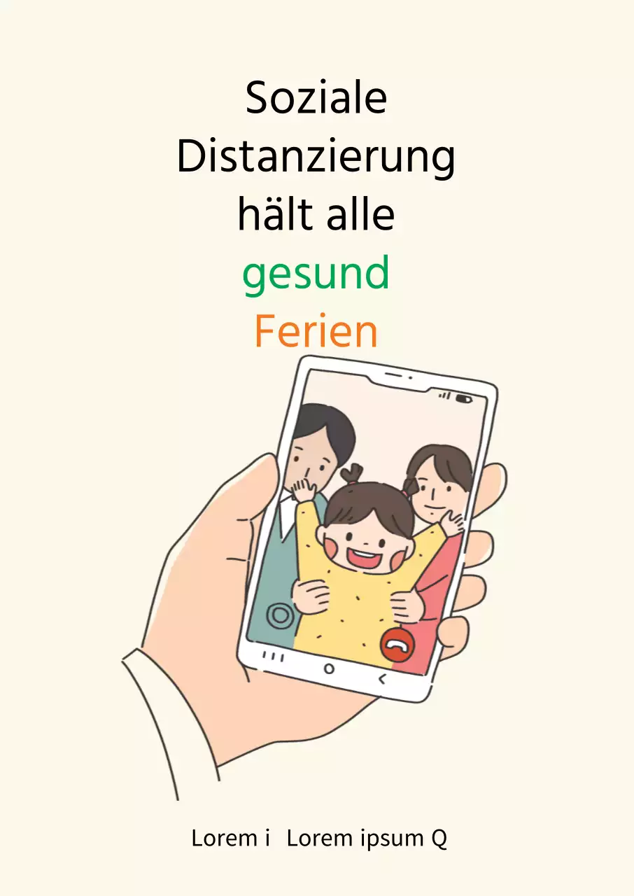 Beige und saubere soziale Distanzierung für das Chuseok-Fest