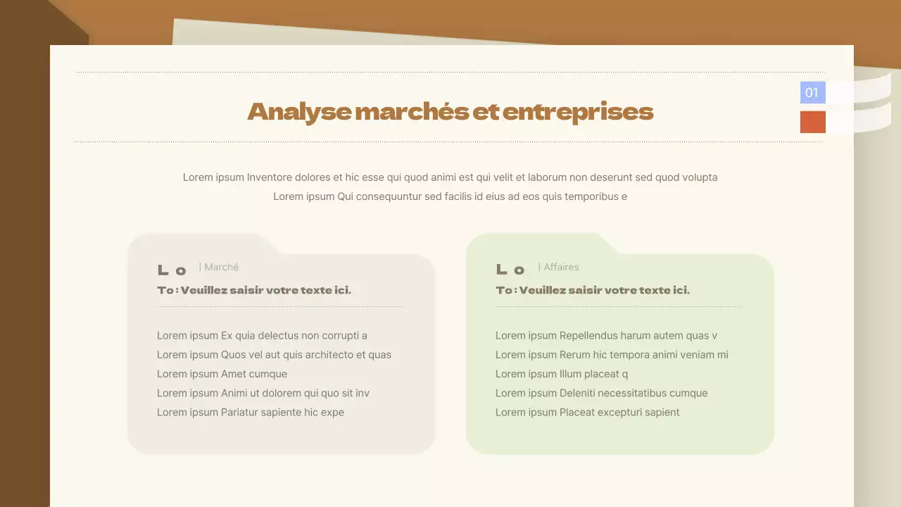Recherche d'entreprise soignée dans un cadre de mallette marron