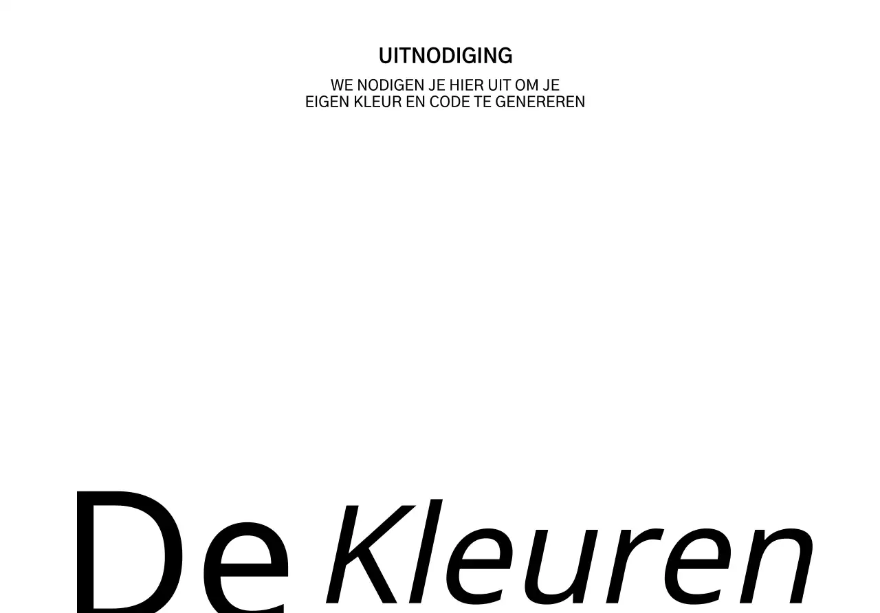 Voor een strakke beursuitnodiging met zwarte tekst