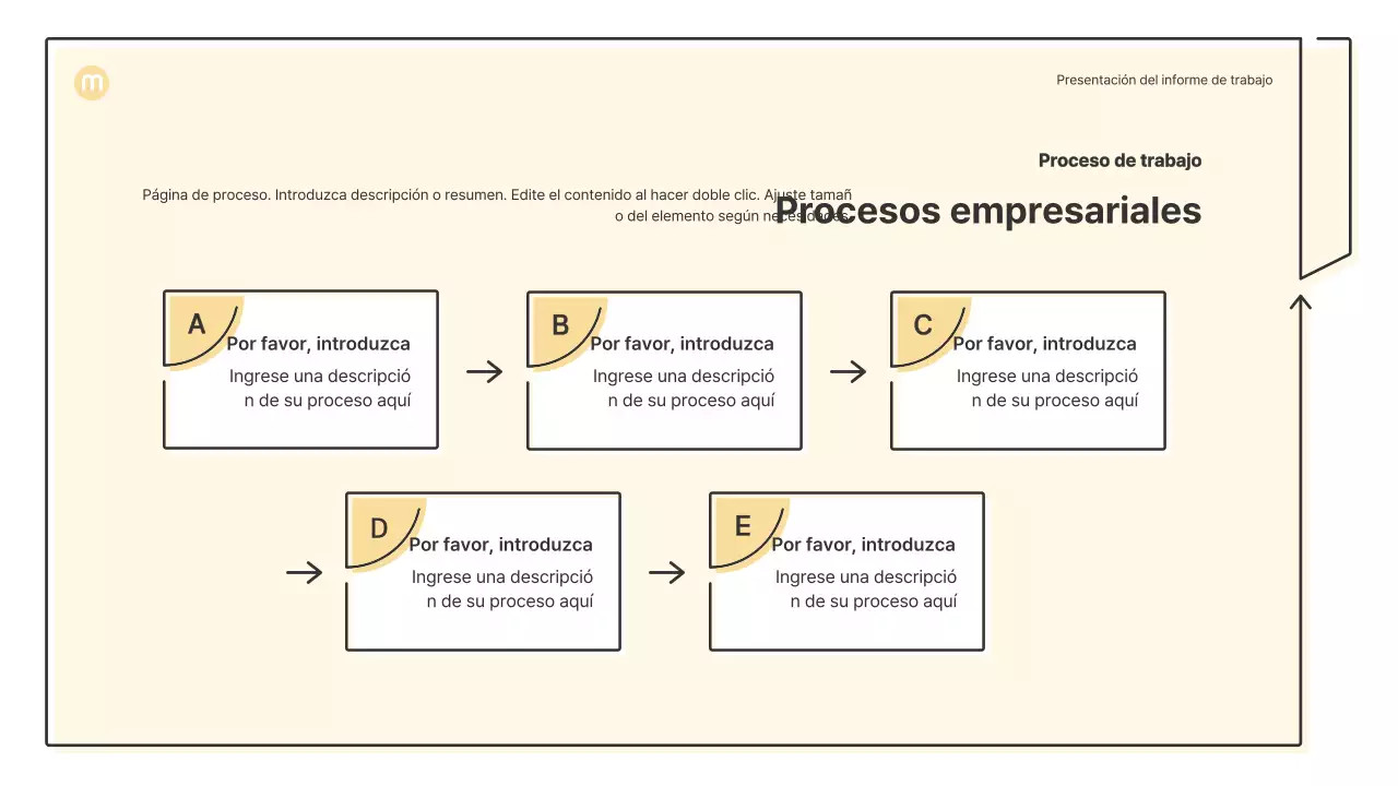 Formas puntiagudas con flechas en amarillo claro Kit de presentación empresarial