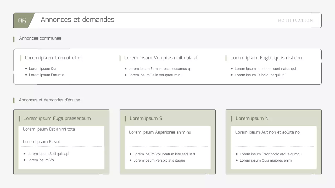 Rapport hebdomadaire simple et extensible dans les tons pastels kaki
