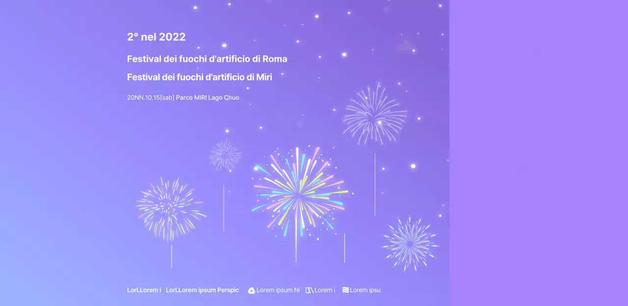 Sfondi sfumati e disegni di stelle per i fuochi d'artificio