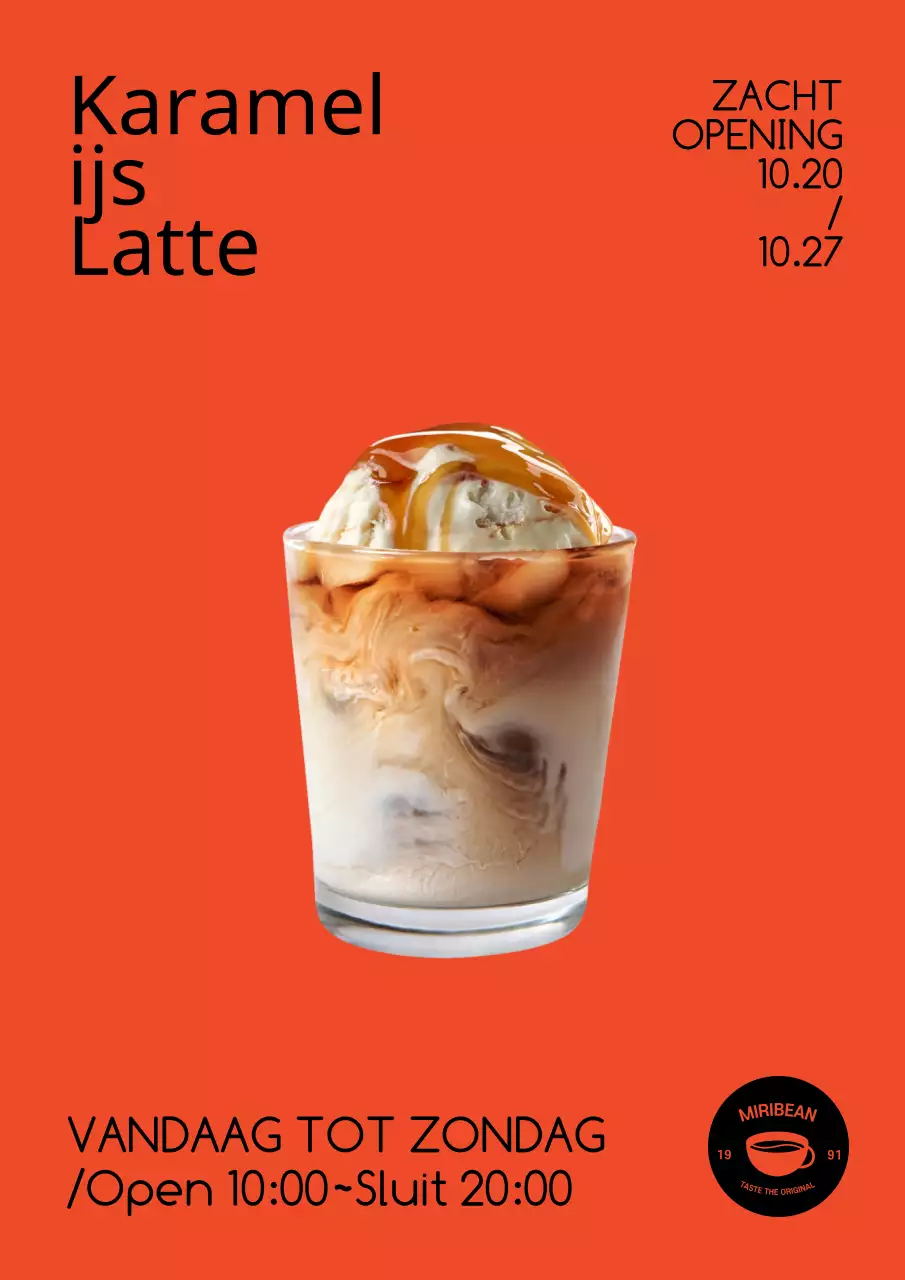 Veelkleurige koffieposter