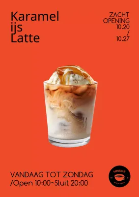 Veelkleurige koffieposter