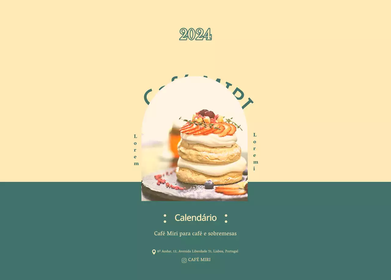 Calendário de cafés com recomendações da bebida do mês