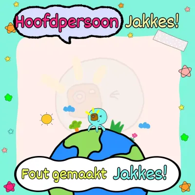 Een leuk doodle mochi-biljet met een mintkleurige achtergrond en lichtblauw octopus-karakter