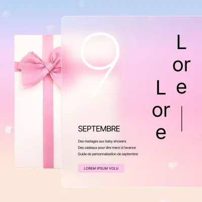 Instructions pour commander un cadeau glamour rose et bleu clair