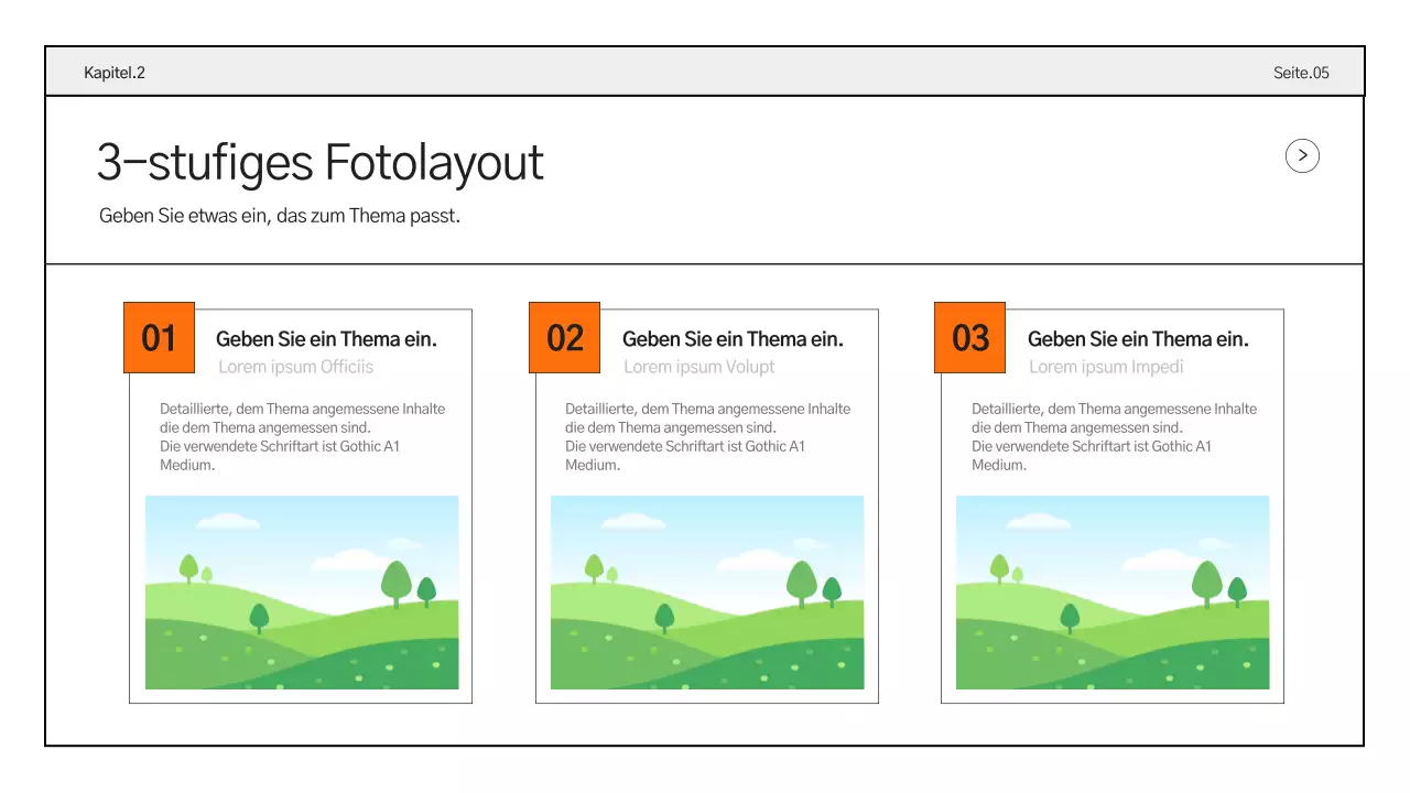 Einfache Geschäftsberichte in Orange