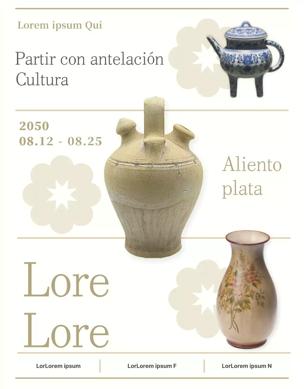 Un relajante póster tradicional con acabado de porcelana en color marfil.