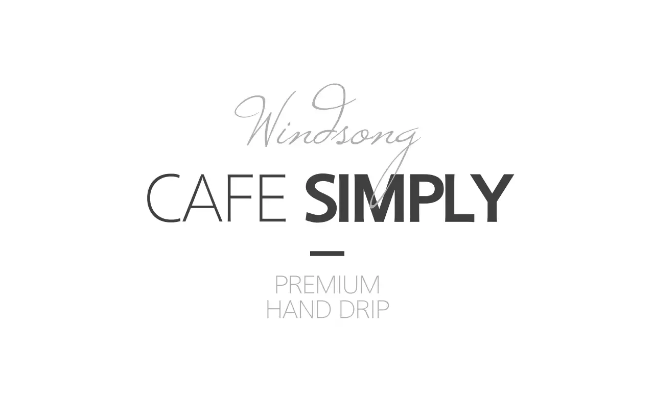 白 シンプル カフェ ロゴ ファンシーバナー