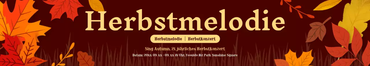 Konzertveranstaltung mit Herbstlaub