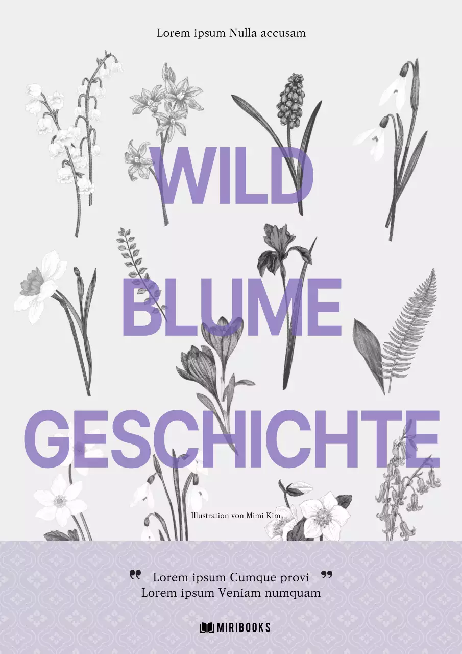 Lila detaillierte Wildblumenabdeckung