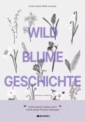 Lila detaillierte Wildblumenabdeckung