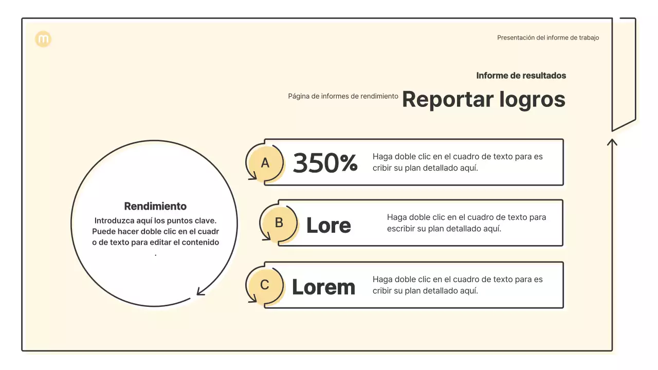 Formas puntiagudas con flechas en amarillo claro Kit de presentación empresarial