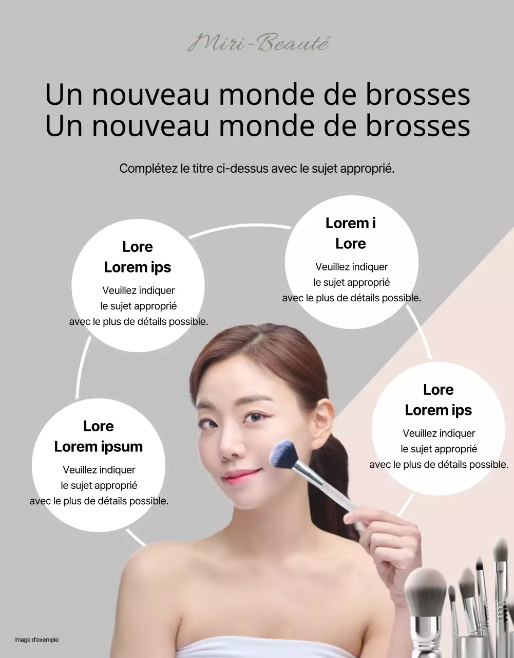 Promouvoir des brosses luxueuses en noir et beige