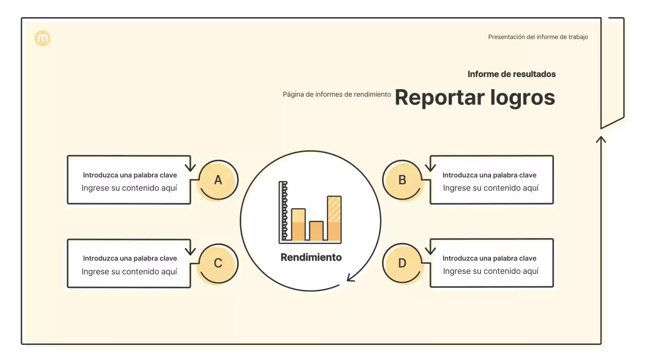 Formas puntiagudas con flechas en amarillo claro Kit de presentación empresarial